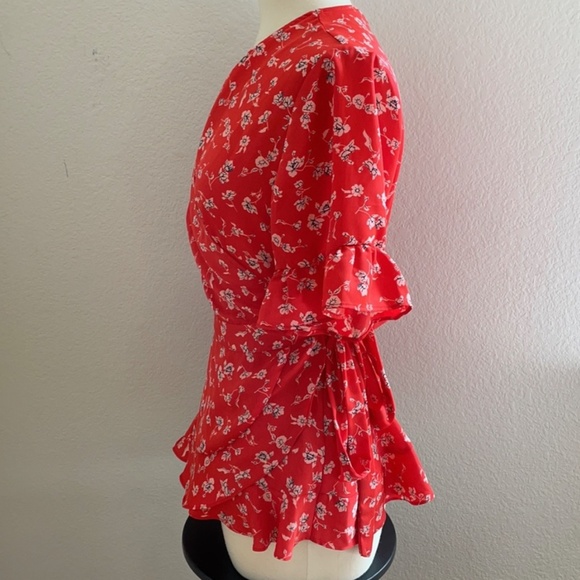 19 Cooper Nicole Full Wrap Blouse Size Large - Picture 3 of 9